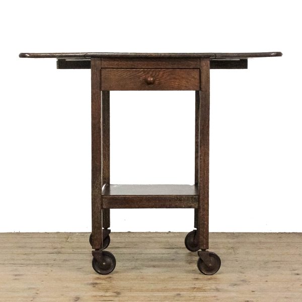 M-6778 - Vintage Oak Drinks Trolley (14)