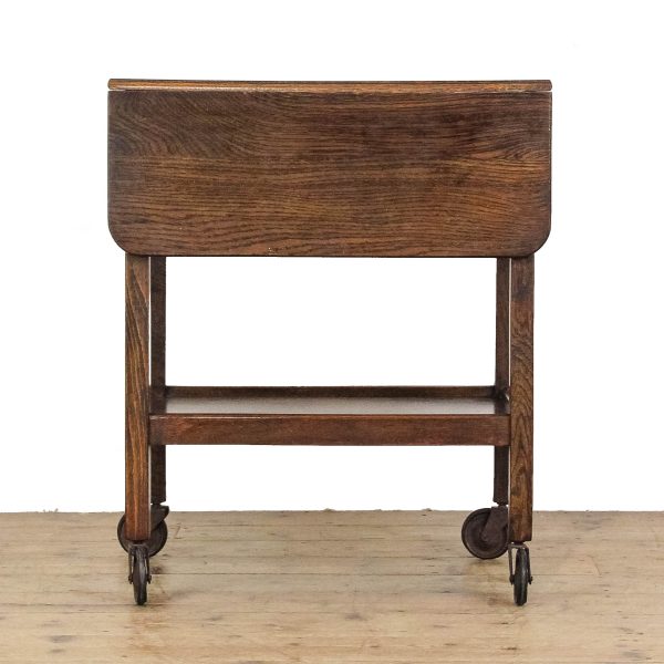 M-6778 - Vintage Oak Drinks Trolley (7)
