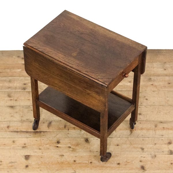 M-6778 - Vintage Oak Drinks Trolley (9)
