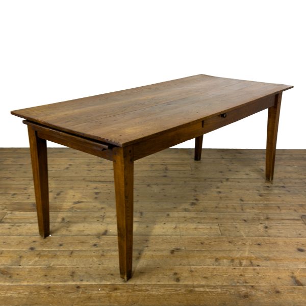 M-6874 Antique 19th Century Oak Farmhouse Table 1