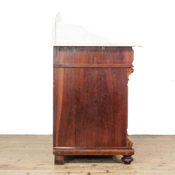M-6663 Antique Marble Top Continental Chest of Drawers 5