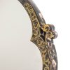 M-6490 Antique Ebonised Chinoiserie Dressing Table Mirror 6