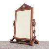 M-6470 Antique Victorian Gothic Mahogany Swing Mirror 1