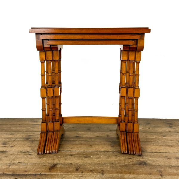 M-6796 Vintage Nest of Yew Wood Side Tables 7