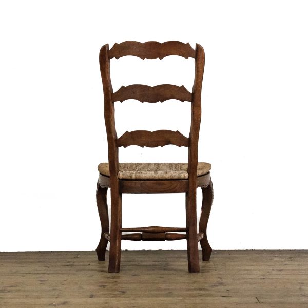 M-6585 Set of Six Oak Kitchen Chairs with Rush Seats (1)