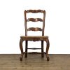 M-6585 Set of Six Oak Kitchen Chairs with Rush Seats (10)