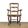 M-6585 Set of Six Oak Kitchen Chairs with Rush Seats (6)