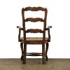 M-6585 Set of Six Oak Kitchen Chairs with Rush Seats (8)