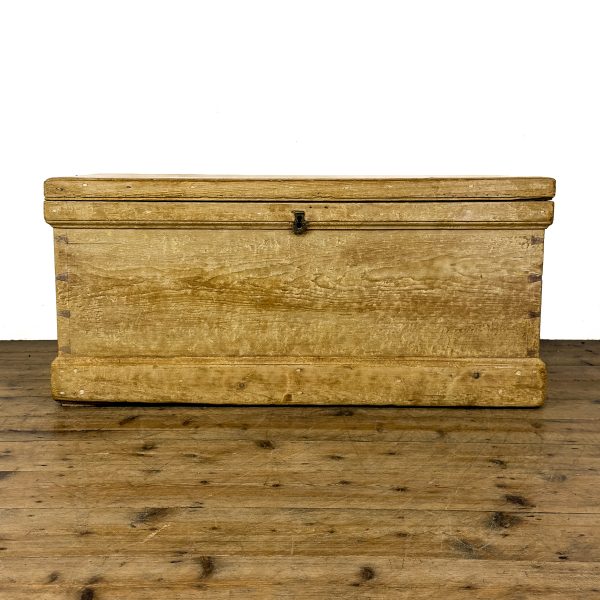 M-6627 Antique Pine Trunk Blanket Box (2)