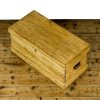 M-6627 Antique Pine Trunk Blanket Box (4)