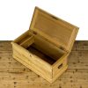 M-6627 Antique Pine Trunk Blanket Box (5)