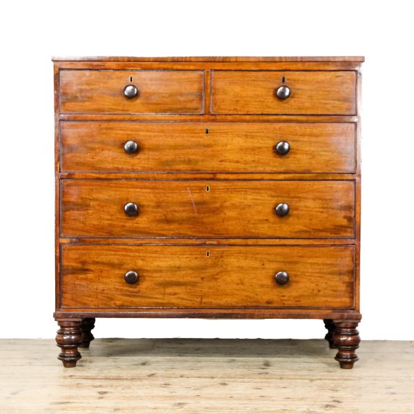 M-6691 Antique 19th Century Mahogany Chest of Drawers (4)