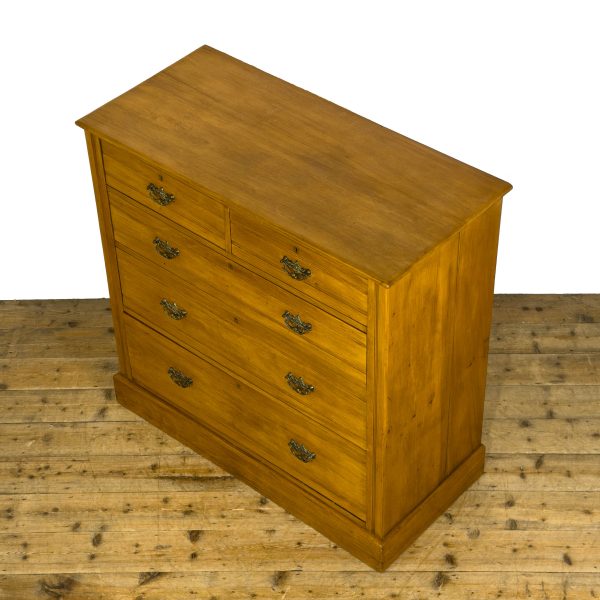 M-6695 Antique Edwardian Satinwood Chest of Drawers (4)