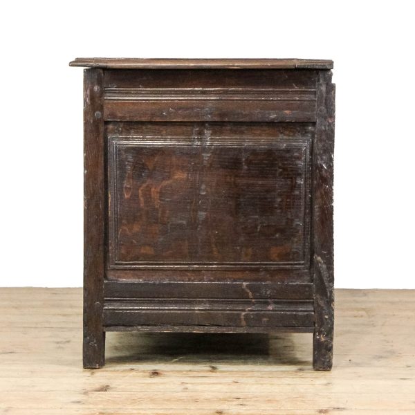 M-6696 Large Antique Oak Coffer (7)