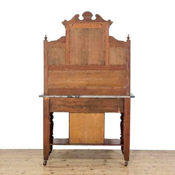 M-6703 Antique Edwardian Marble Top Washstand (1)