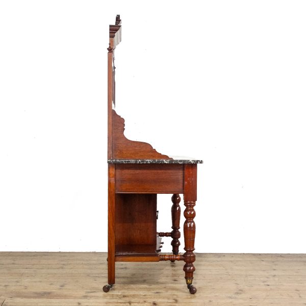 M-6703 Antique Edwardian Marble Top Washstand (2)
