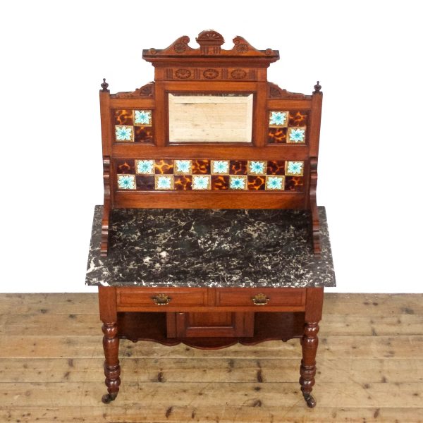 M-6703 Antique Edwardian Marble Top Washstand (6)