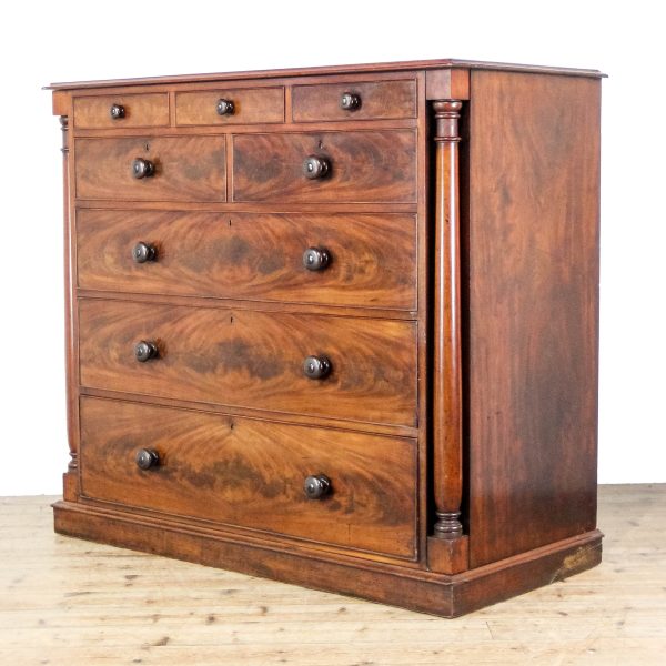 M-6752 Antique Victorian Large Mahogany Chest of Drawers (3)