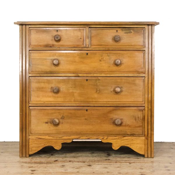 M-6773 Antique Satinwood Chest of Drawers (4)