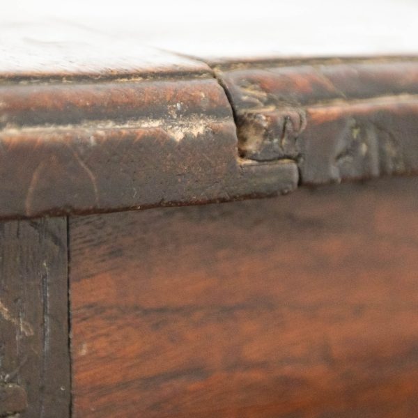 M-6777 Antique 19th Century Oak Carved Coffer (2)