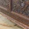 M-6777 Antique 19th Century Oak Carved Coffer (6)