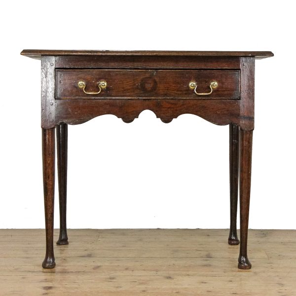 M-6788 Antique Georgian Oak Lowboy Side Table (2)