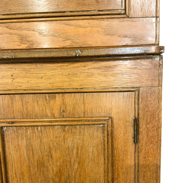 M-6801 Antique Early 20th century Oak Cupboard (1)