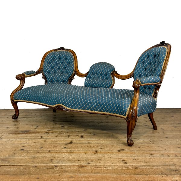 M-6806 Antique Victorian Walnut Sofa or Chaise 4