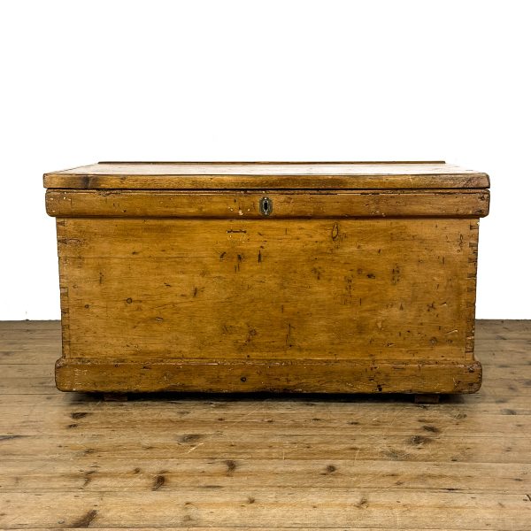 M-6812 Antique Victorian Pine Trunk (2)
