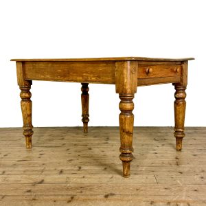 M-6825 Antique Victorian Pine Kitchen Table (7)