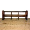 M-6843 Antique 19th Century Cotswold Oak Church Pew (2)