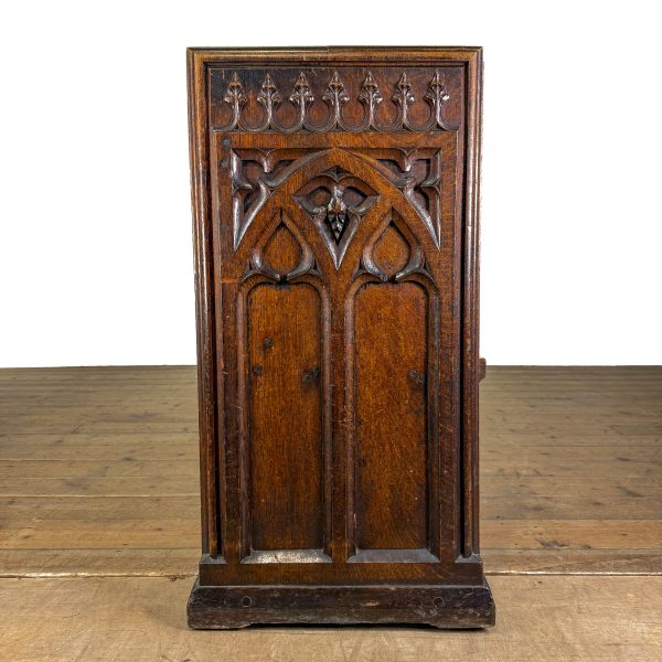 M-6843 Antique 19th Century Cotswold Oak Church Pew (5)