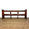 M-6843 Antique 19th Century Cotswold Oak Church Pew (9)