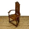 M-6876 Antique Carved Oak Elbow Chair (6)