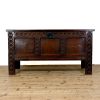 M-6870 Antique 18th Century Carved Oak Coffer