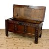 M-6870 Antique 18th Century Carved Oak Coffer 2