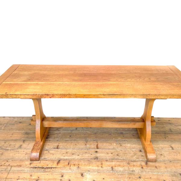 M-2604 Early 20th Century Pale Oak Dining Table