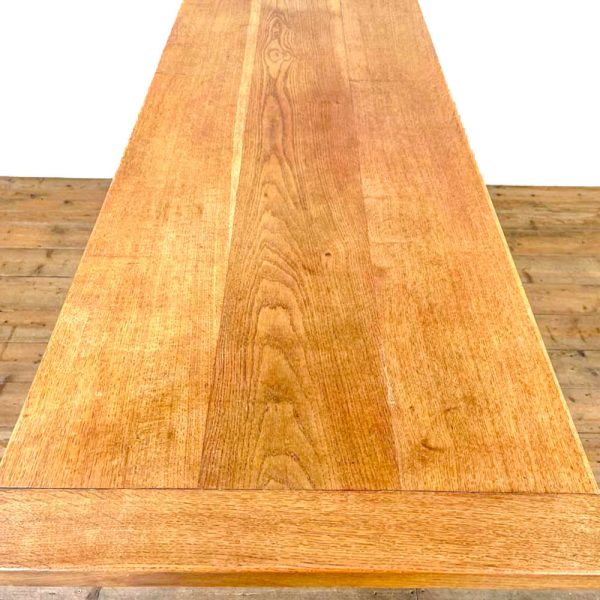 M-2604 Early 20th Century Pale Oak Dining Table