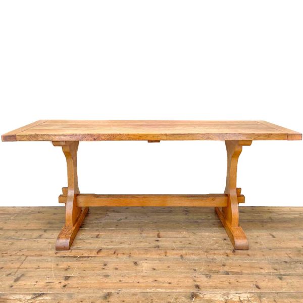 M-2604 Early 20th Century Pale Oak Dining Table