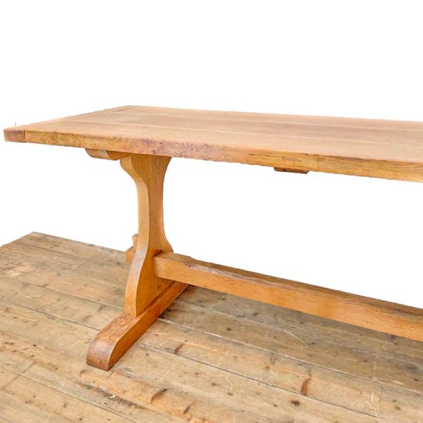 M-2604 Early 20th Century Pale Oak Dining Table