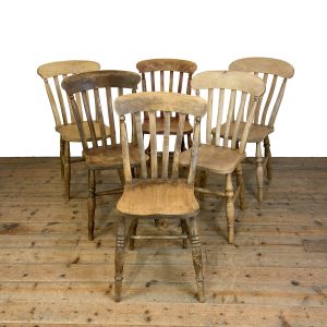 M-6568 Antique Set of Six Antique Kitchen Chairs (2)