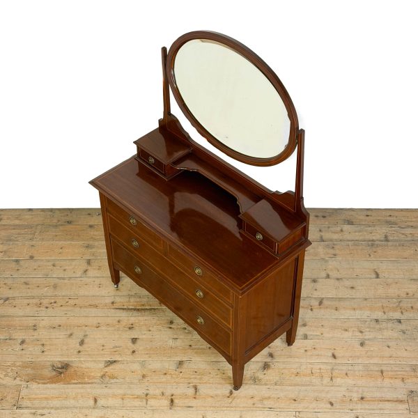 M-6665 Antique Edwardian Mahogany Dressing Table (3)