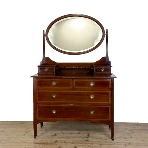 M-6665 Antique Edwardian Mahogany Dressing Table (6)