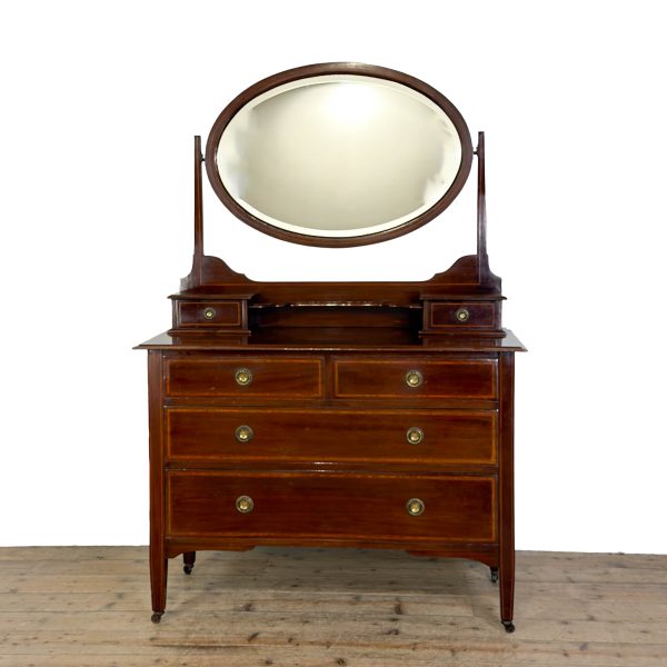 M-6665 Antique Edwardian Mahogany Dressing Table (6)
