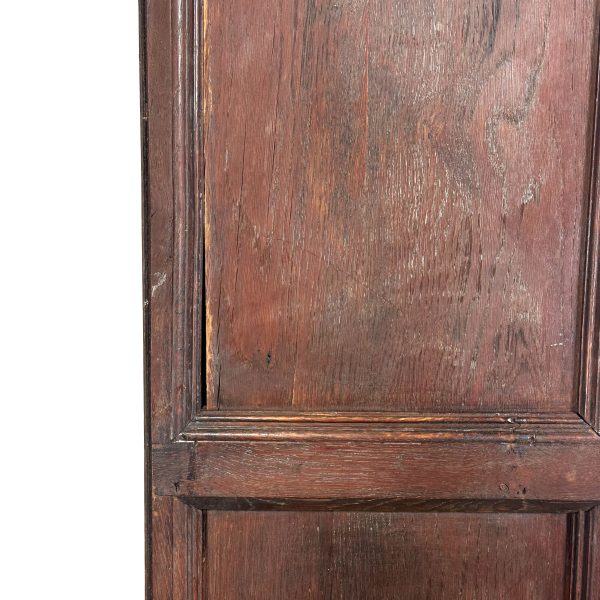 M-6772 Antique Oak Panelled Hall Cupboard (7)