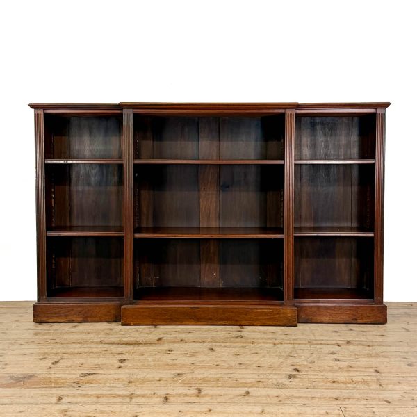 M-6839 19th Century Mahogany break front bookcase w