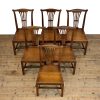 M-6848 Antique Set of Six Oak Dining Chairs (3)