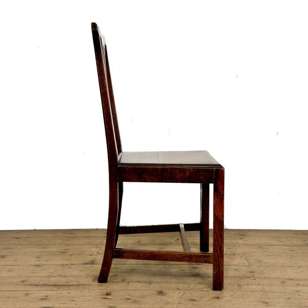 M-6848 Antique Set of Six Oak Dining Chairs (8)