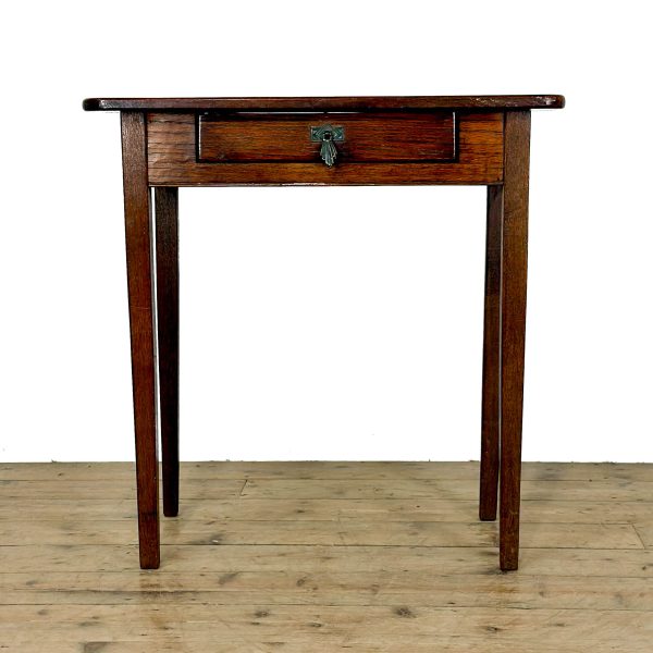M-6849 Antique Small Oak Side Table (1)