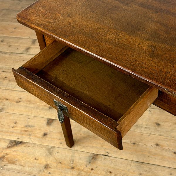 M-6849 Antique Small Oak Side Table (4)